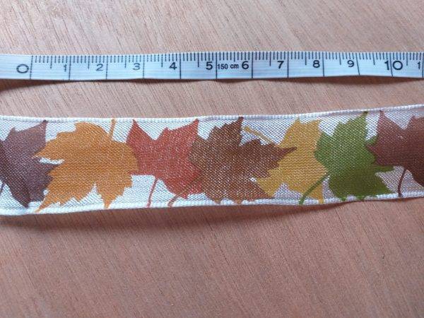 Nastro "foglie d'autunno". Altezza: 2,5 cm.